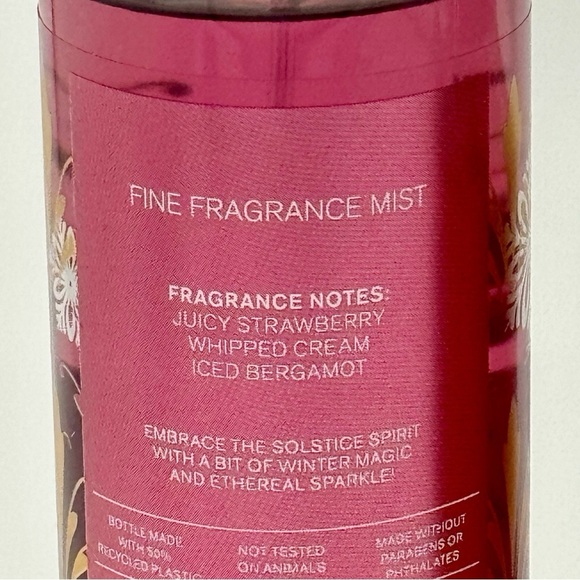 Bath & Body Works Strawberry Snowflakes Holiday Gift Set Pink Gold Body Care NWT - Picture 5 of 5